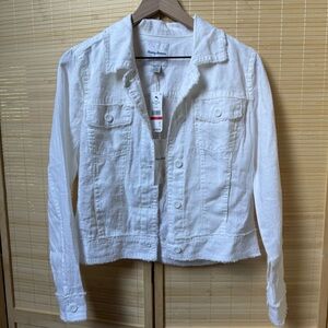 🐚 Tommy Bahama Two Palms Raw Edge Linen Jacket NWT